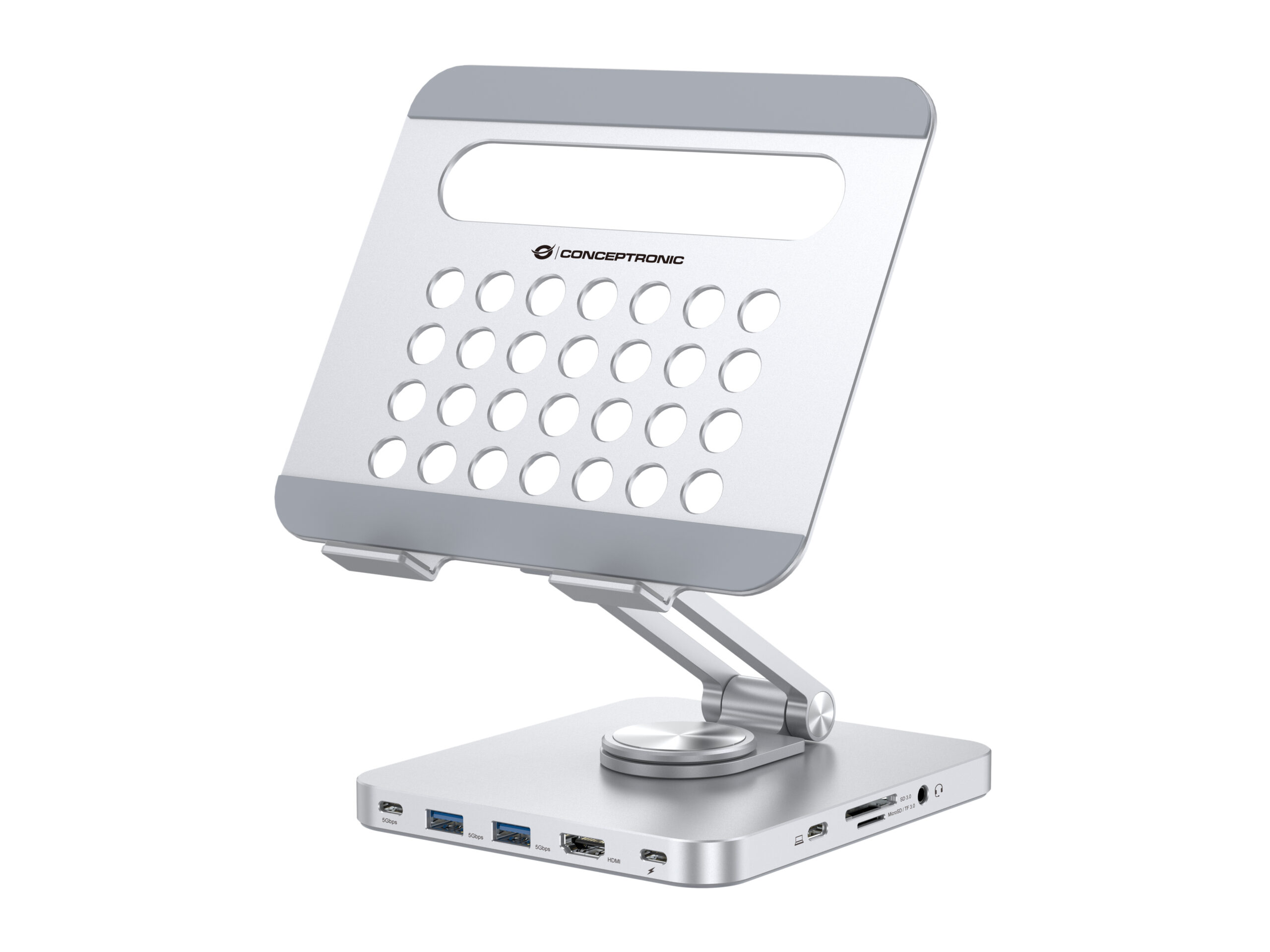 Conceptronic DONN26G mueble y soporte para dispositivo multimedia Plata Tableta Carro para administración de tabletas - Imagen 3