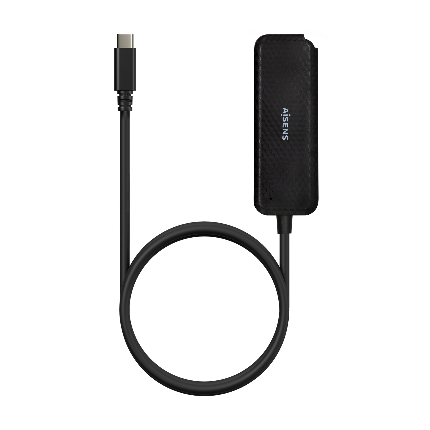 AISENS Hub USB 3.1 USB-C, USB-C/M-4x Tipo A/H, Negro, 60cm - Imagen 2