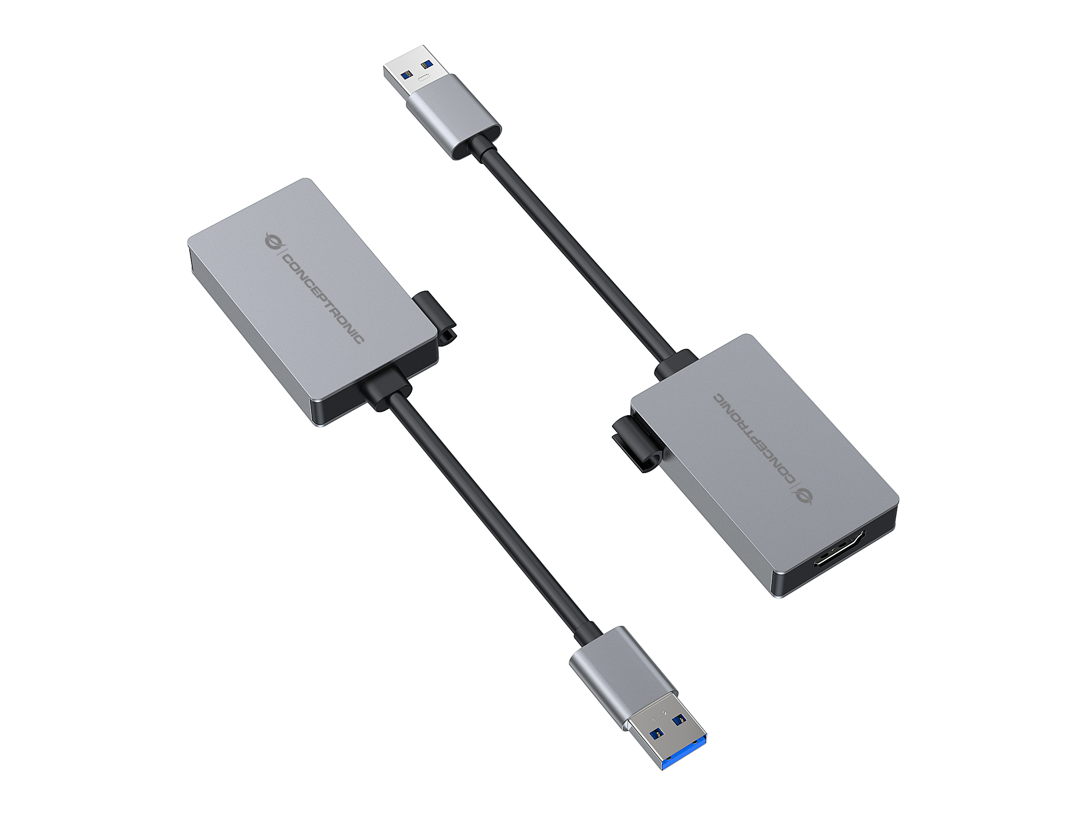 Conceptronic ABBY22G Adaptador gráfico USB 1920 x 1080 Pixeles Gris - Imagen 3