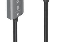 AISENS Cable Conversor Aluminio Bidireccional USB-C A DisplayPort 8K@60Hz, USB-C/M-DP/M, Negro, 1.8m