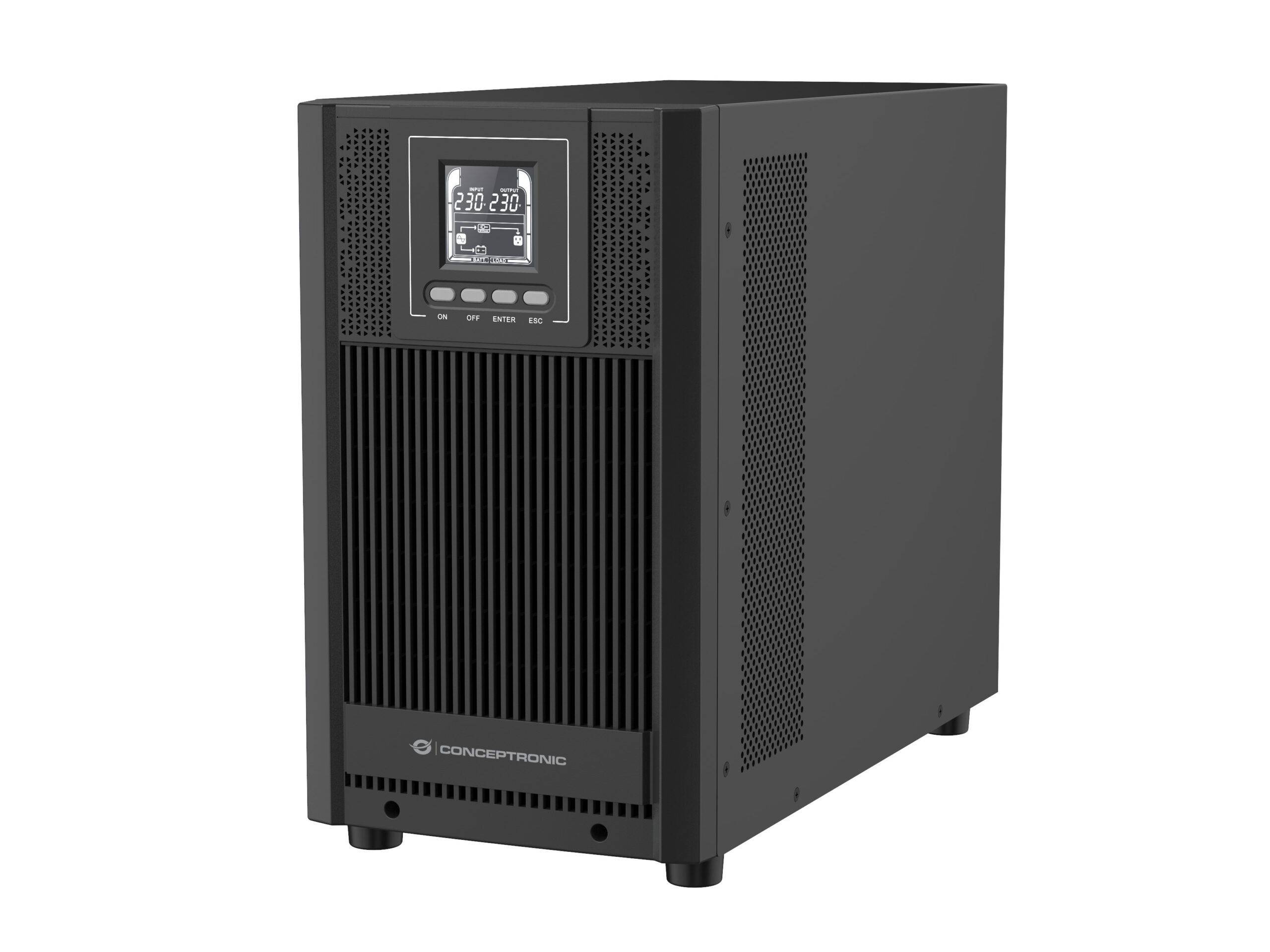 Conceptronic ZEUS52E3K sistema de alimentación ininterrumpida (UPS) Doble conversión (en línea) 3 kVA 2700 W 5 salidas AC