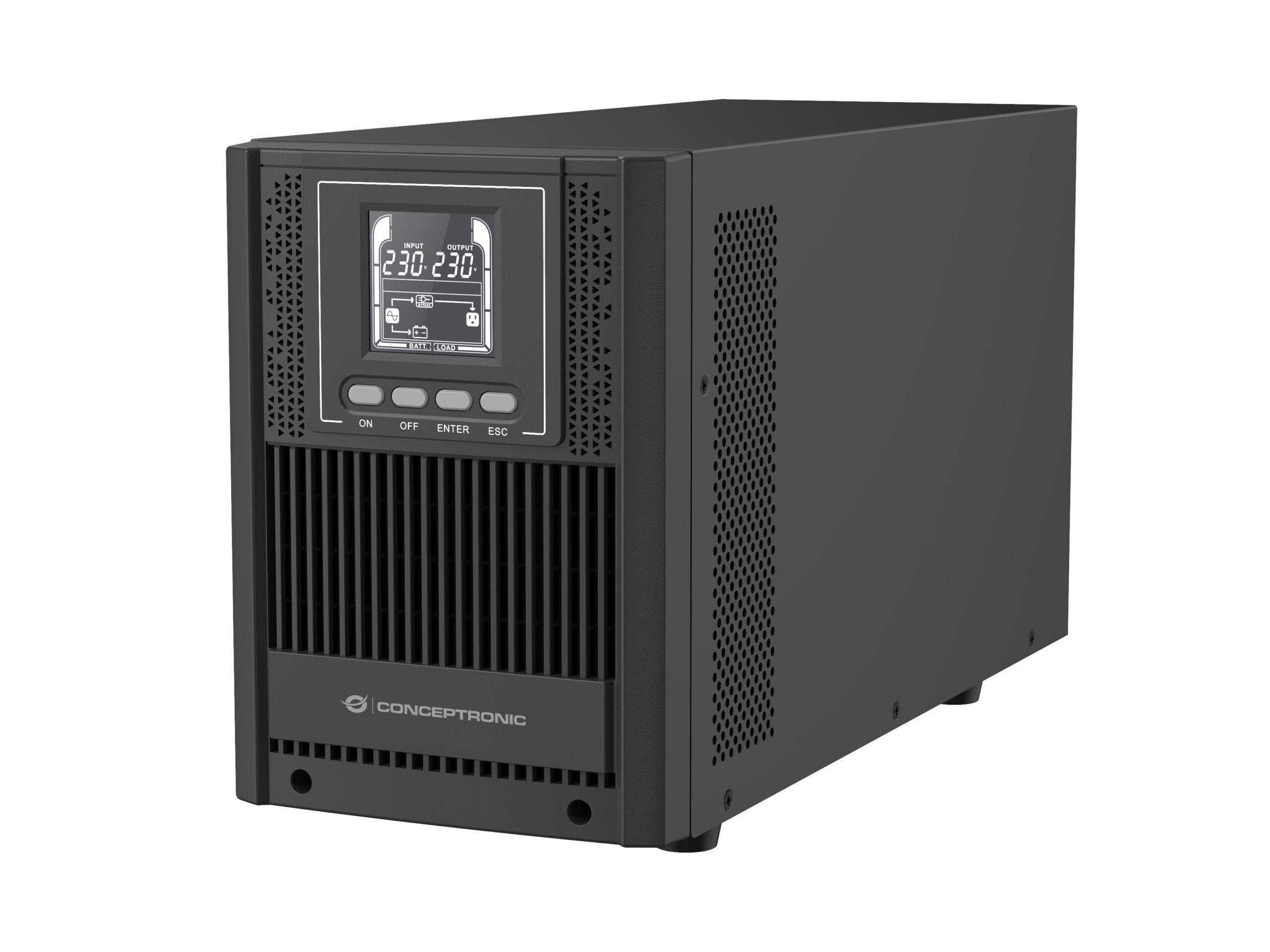 Conceptronic ZEUS52ES2K sistema de alimentación ininterrumpida (UPS) Doble conversión (en línea) 2 kVA 1800 W 4 salidas AC