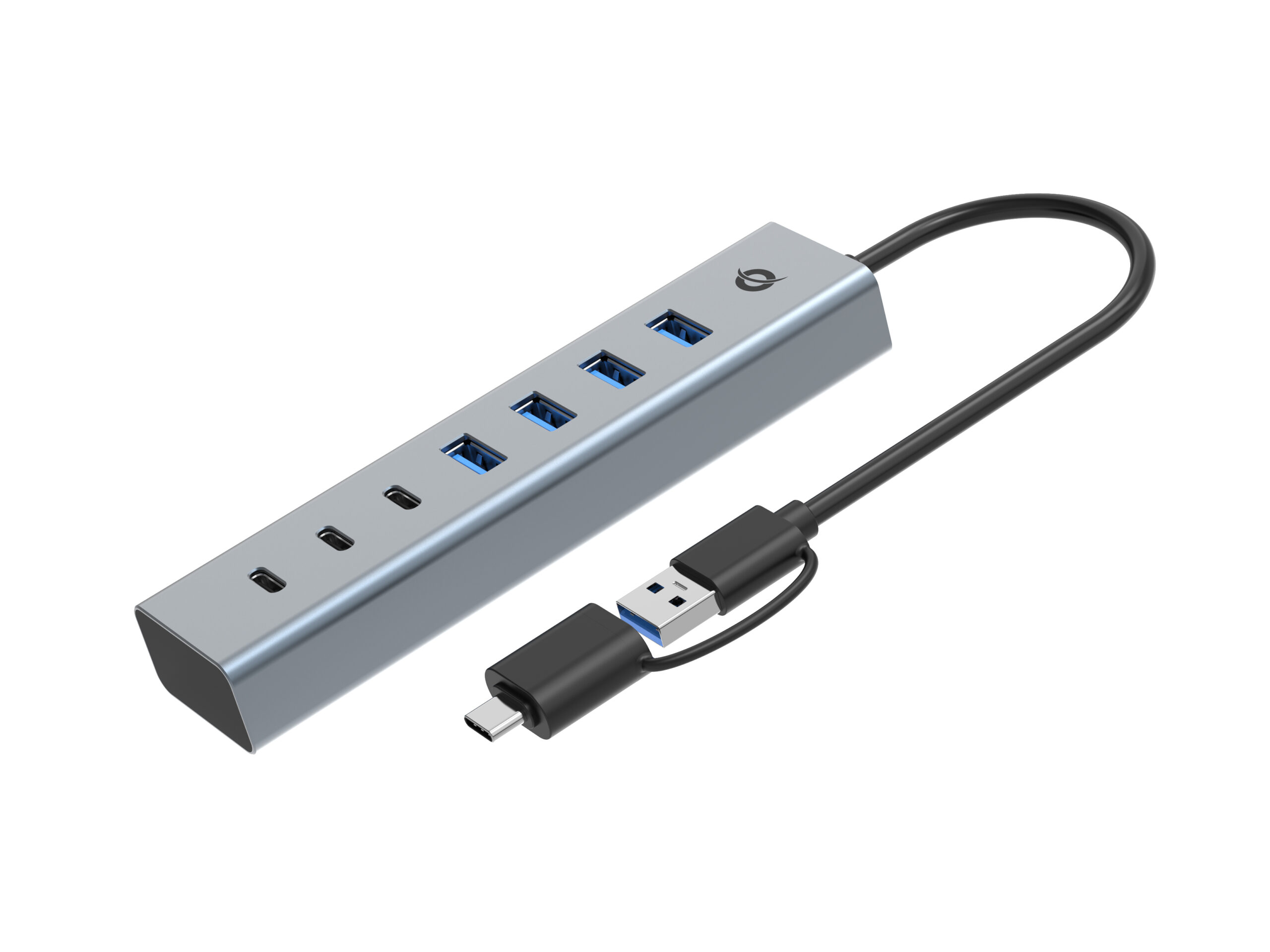 Conceptronic HUBBIES20GP hub de interfaz USB 3.2 Gen 1 (3.1 Gen 1) Type-C 5000 Mbit/s Gris - Imagen 2